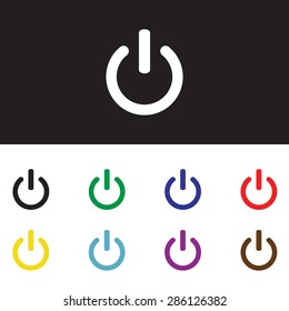 On Off switch icon set for web, internet, mobile apps. Vector.