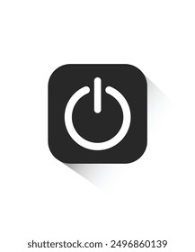 On Off switch icon with shadow stock illustration