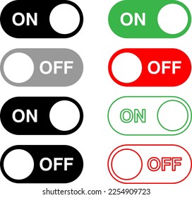 On Off Switch Power Button trendy style illustration on white background..eps