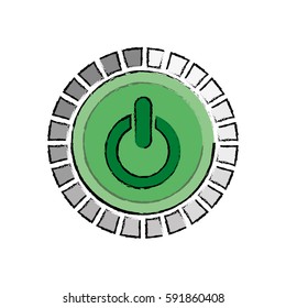 On off switch power icon vector illustration graphic design