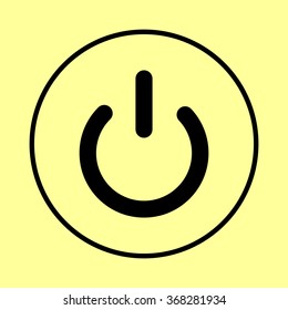 On Off switch sign. Flat style icon vector illustration.