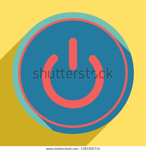 On Off Switch Sign Sunset Orange Stock Vector (Royalty Free) 1383300716 ...