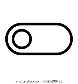 on off switch thin line vector icon