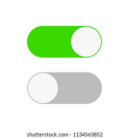 On and Off switch toggle. Simple flat icon design, stock vector illustration