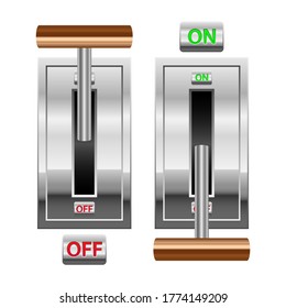 On and off switch vector design illustration isolated on white background