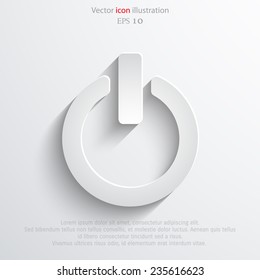 On Off switch vector icon. Eps 10 vector illustration.