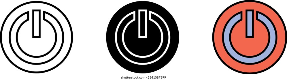 On and Off switch - vector icons collection.