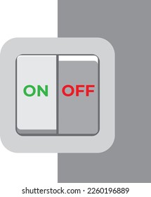 On Off switch, vector illustration