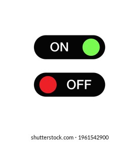 On Off switche vector icon on a white background