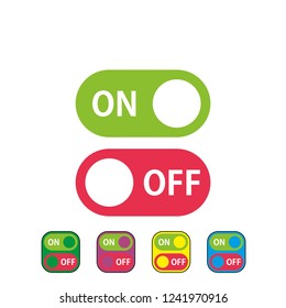on off switcher vector icon on white background