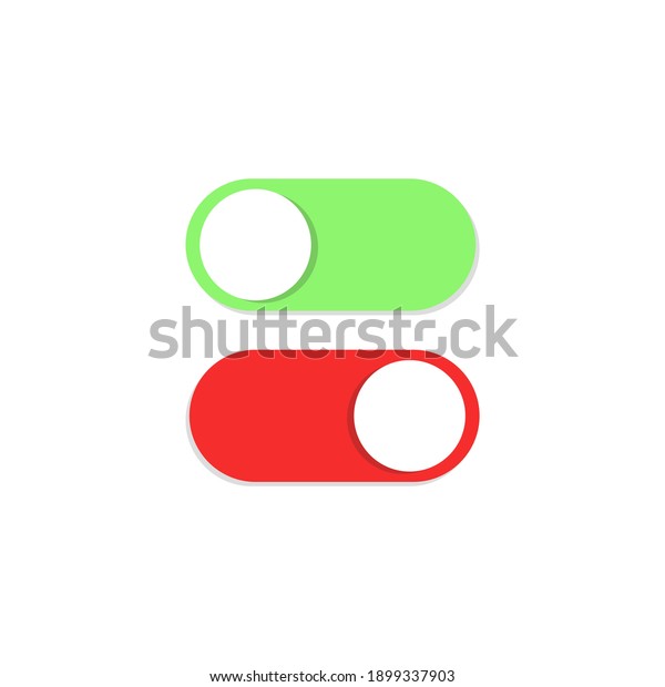 On Off switches.  On Off icons. Flat Design.\
On Off button. Vector\
Illustration