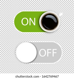 On And Off Symbol Isolated Transparent Background With Gradient Mesh, Vector Illustration