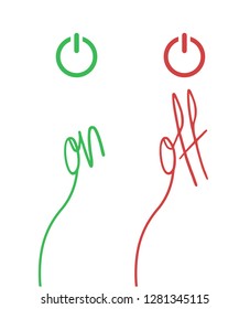 On Off Symbols Design Stock Vector (Royalty Free) 1281345115 | Shutterstock