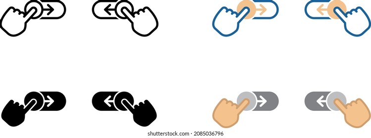 On, off toggle slider icon , vector illustration