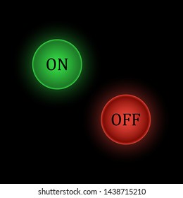 On and off toggle switch button vector image