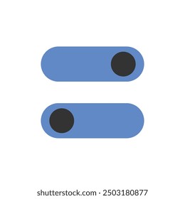 On and off toggle switch button, trending design interface element icon,  mode switch button. Vector