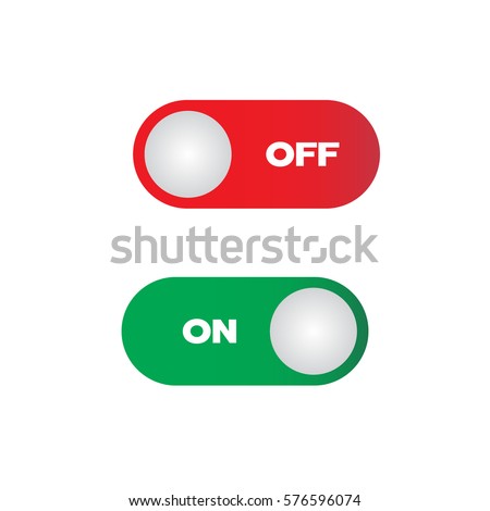 On Off Toggle Switch Button Red Stock Vector (Royalty Free) 576596074 ...