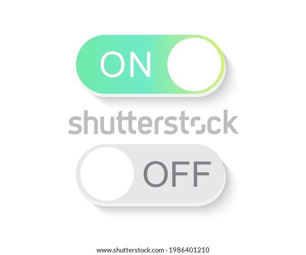 On Off Toggle Switch Button Design Stock Vector (royalty Free 