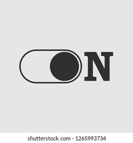 On and Off toggle switch buttons. Material design switch buttons set. Vector illustration