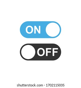 On and Off Toggle Switch Buttons, with Modern Devices User Interface, vector icon Illustration