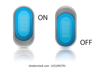  activar y desactivar los botones del interruptor de alternancia. ilustración vectorial.