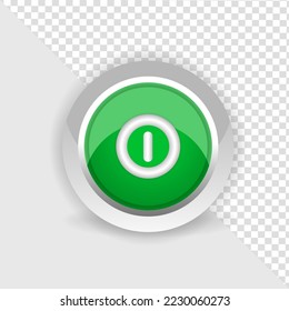 Schaltflächen für Ein- und Aus-Umschalter. Schaltflächen für Materialdesign-Schaltflächen eingestellt. Vektorgrafik