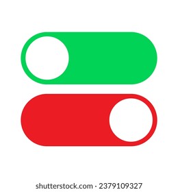 On and Off toggle switch buttons. 