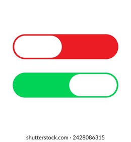 On and Off toggle switch buttons