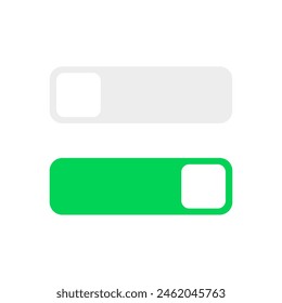 On and Off toggle switch buttons template for UI design. 