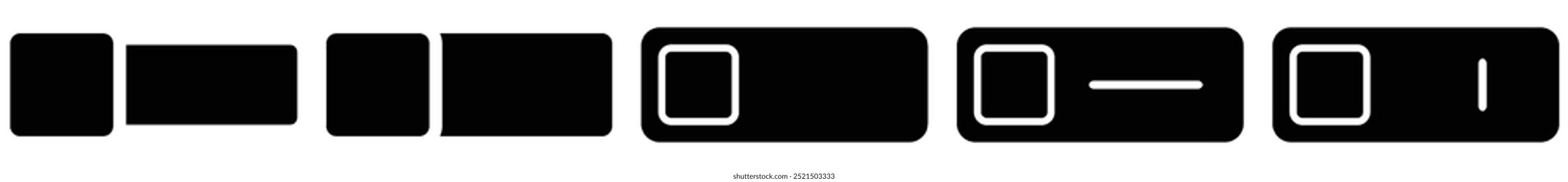 On and Off toggle switch buttons. Switch buttons ON OFF isolated. Modern web and mobile app switch button interface elements.