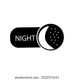 On and Off toggle switch buttons. night 