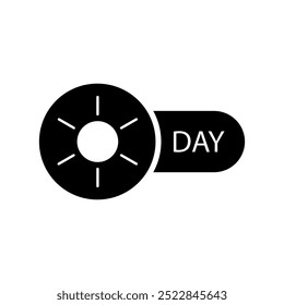On and Off toggle switch buttons. Day