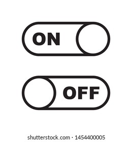 On and off toggle switch icon in trendy outline style design. Vector graphic illustration. Suitable for website design, logo, app, and ui. Editable vector stroke. EPS 10.