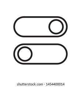 On and off toggle switch icon in trendy outline style design. Vector graphic illustration. Suitable for website design, logo, app, and ui. Editable vector stroke. EPS 10.