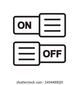 On and off toggle switch icon in trendy outline style design. Vector graphic illustration. Suitable for website design, logo, app, and ui. Editable vector stroke. EPS 10.