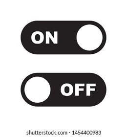 On and off toggle switch icon in trendy flat style design. Vector graphic illustration. Suitable for website design, logo, app, and ui. EPS 10.