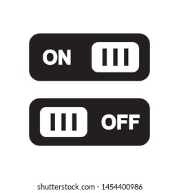 On and off toggle switch icon in trendy flat style design. Vector graphic illustration. Suitable for website design, logo, app, and ui. EPS 10.