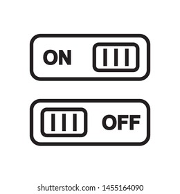 On and off toggle switch icon in trendy outline style design. Vector graphic illustration. Suitable for website design, logo, app, and ui. Editable vector stroke. EPS 10.