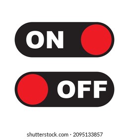 On and off toggle switch icon in trendy flat style design