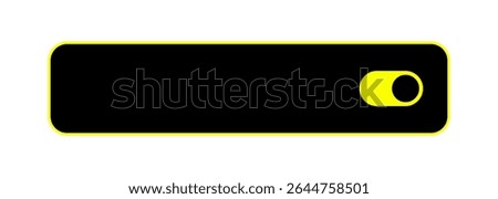 ON OFF toggles switch buttons vector set. Modern web and mobile app switch button interface elements. Setting toggle icons design.