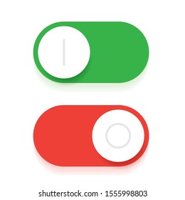 On and off tumbler. User interface element slider switch