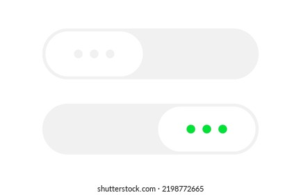 On and off tumbler. User Interface template with toggle switch buttons
