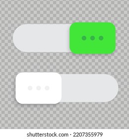 On and off tumbler. User Interface template with toggle switch button