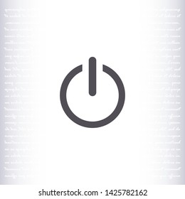 on off vector icon 10 eps , Lorem ipsum Flat design