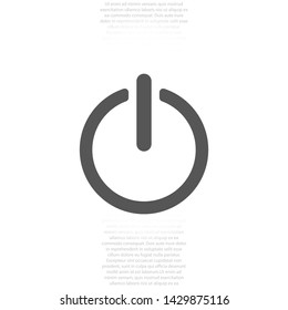 on off vector icon 10 eps , Lorem ipsum Flat design