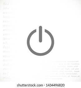 on off vector icon 10 eps , Lorem ipsum Flat design