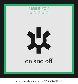 on and off vector icon