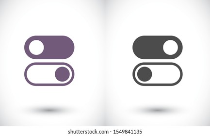 On off vector icon , lorem ipsum Flat design