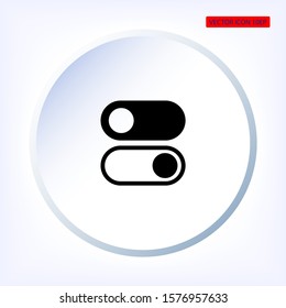 On off vector icon , lorem ipsum Flat design