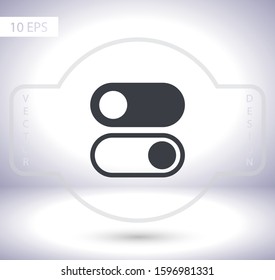 On off  vector icon , lorem ipsum Flat design